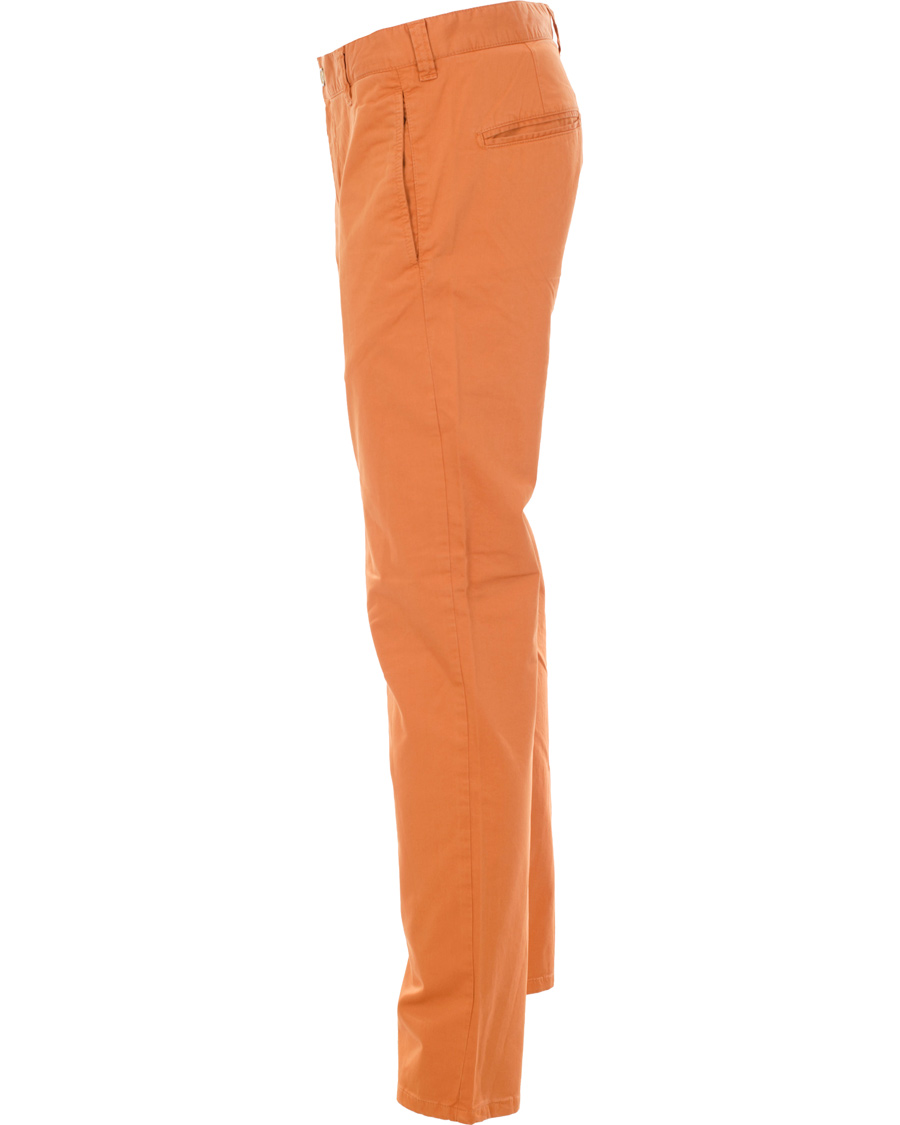 Homme | Pantalons | Boomerang | Steve Satin Cotton Chinos Amber Orange