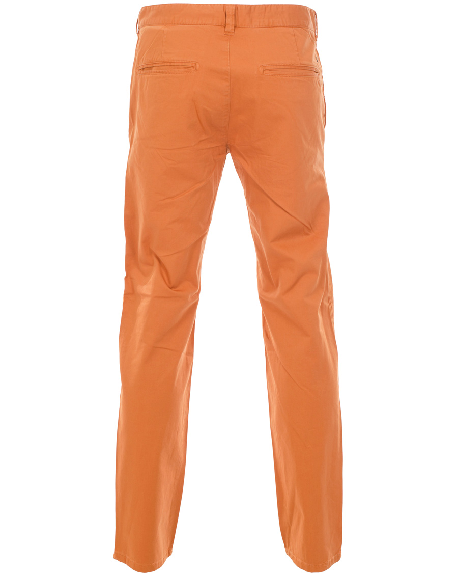 Homme | Pantalons | Boomerang | Steve Satin Cotton Chinos Amber Orange