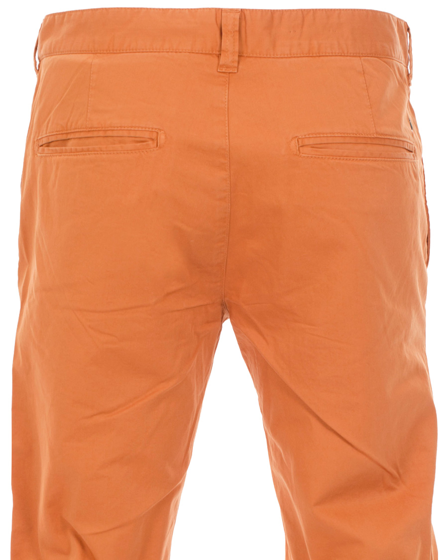 Homme | Pantalons | Boomerang | Steve Satin Cotton Chinos Amber Orange