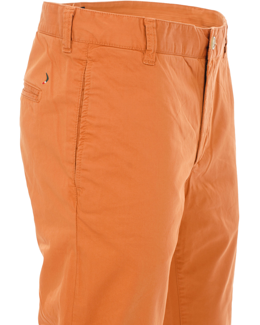 Homme | Pantalons | Boomerang | Steve Satin Cotton Chinos Amber Orange