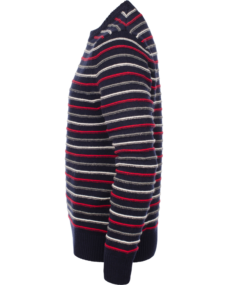 Homme | Pulls Et Tricots | Boomerang | Bo Structure Stripe Sweater Navy