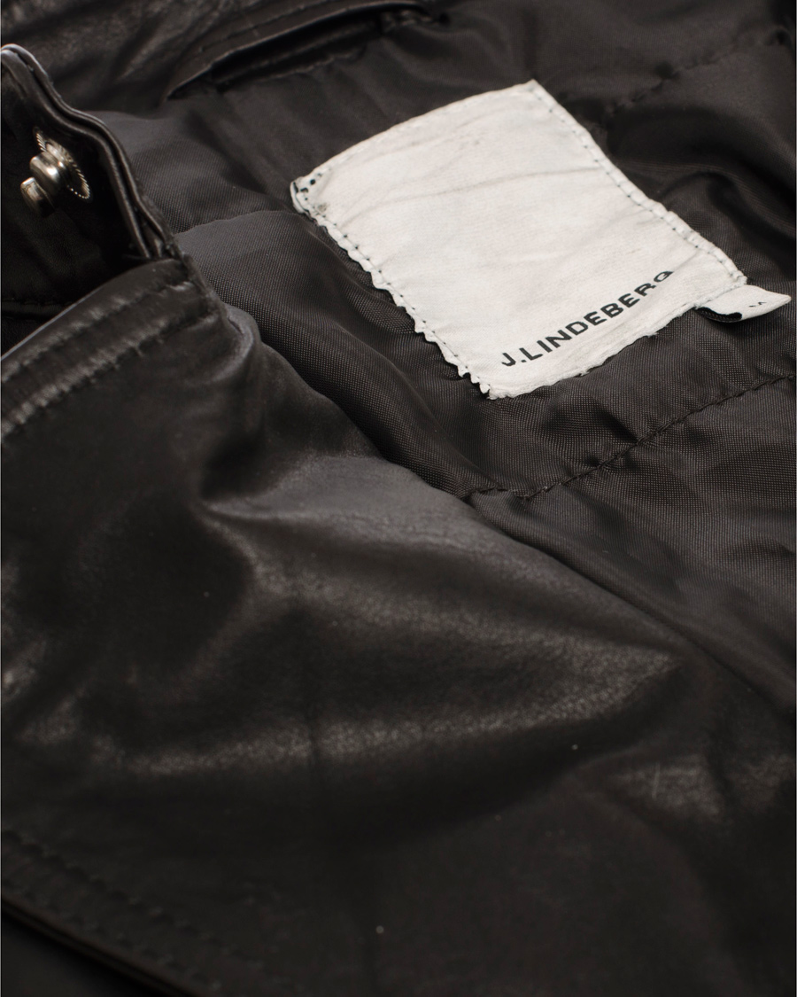 Homme | Manteaux Et Vestes | J.Lindeberg | Tyrone Sleek Leather Jacket Black