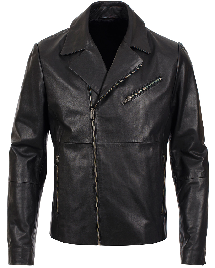Homme | Manteaux Et Vestes | Filippa K | Robert Leather Biker Jacket Black