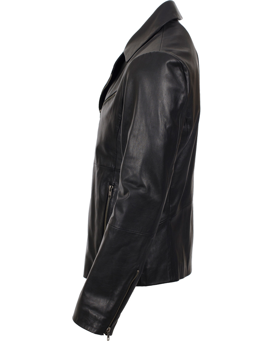 Homme | Manteaux Et Vestes | Filippa K | Robert Leather Biker Jacket Black