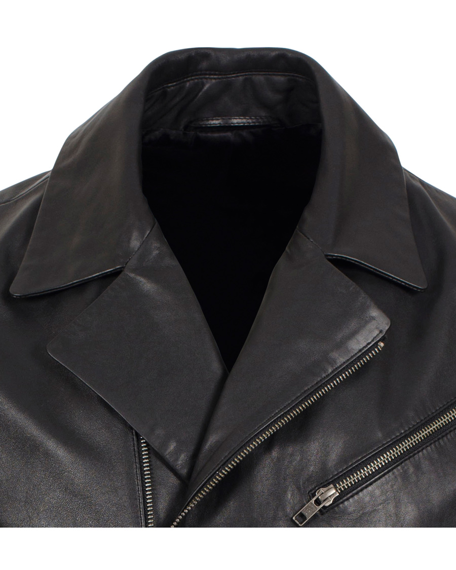 Homme | Manteaux Et Vestes | Filippa K | Robert Leather Biker Jacket Black