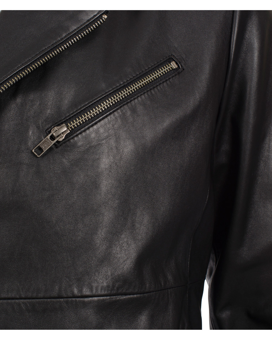 Homme | Manteaux Et Vestes | Filippa K | Robert Leather Biker Jacket Black