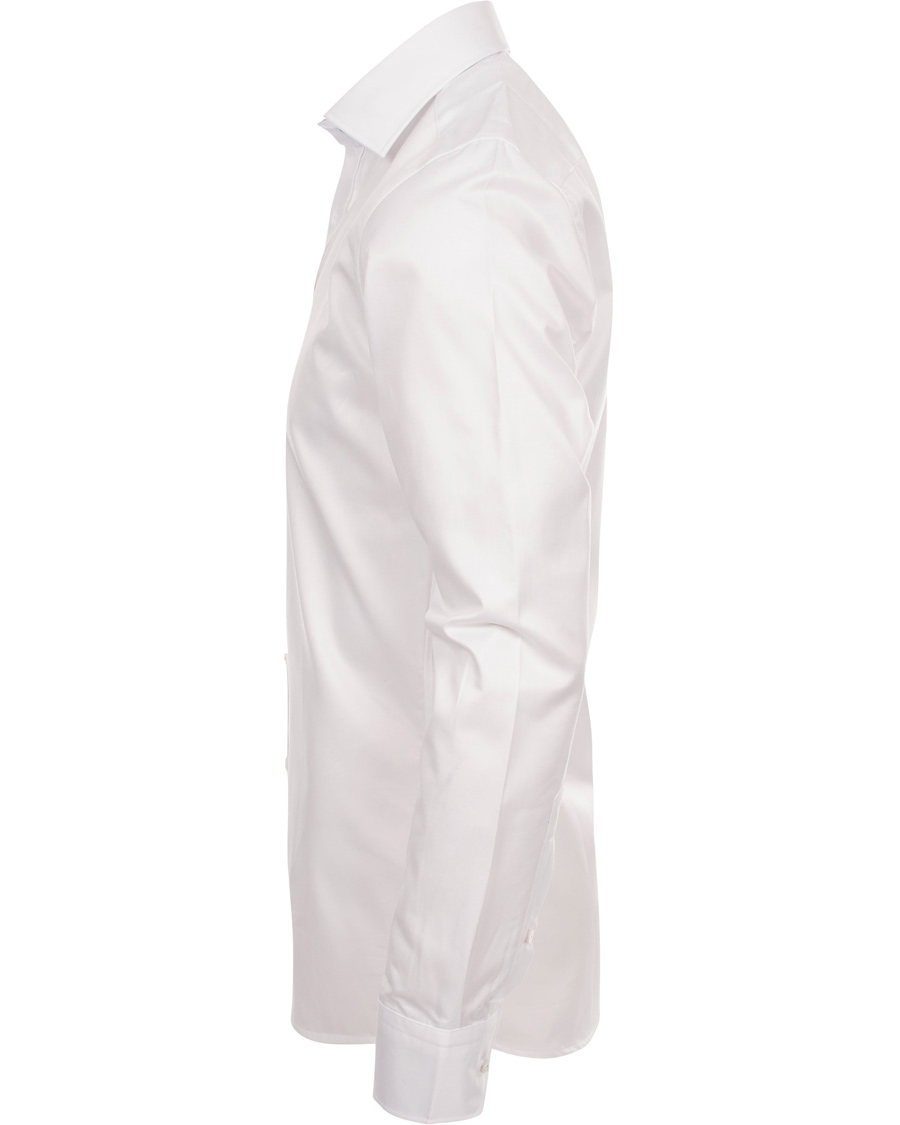 Homme | Chemises | Stenströms | Slimline Pin Point Oxford Contrast Shirt White Dot