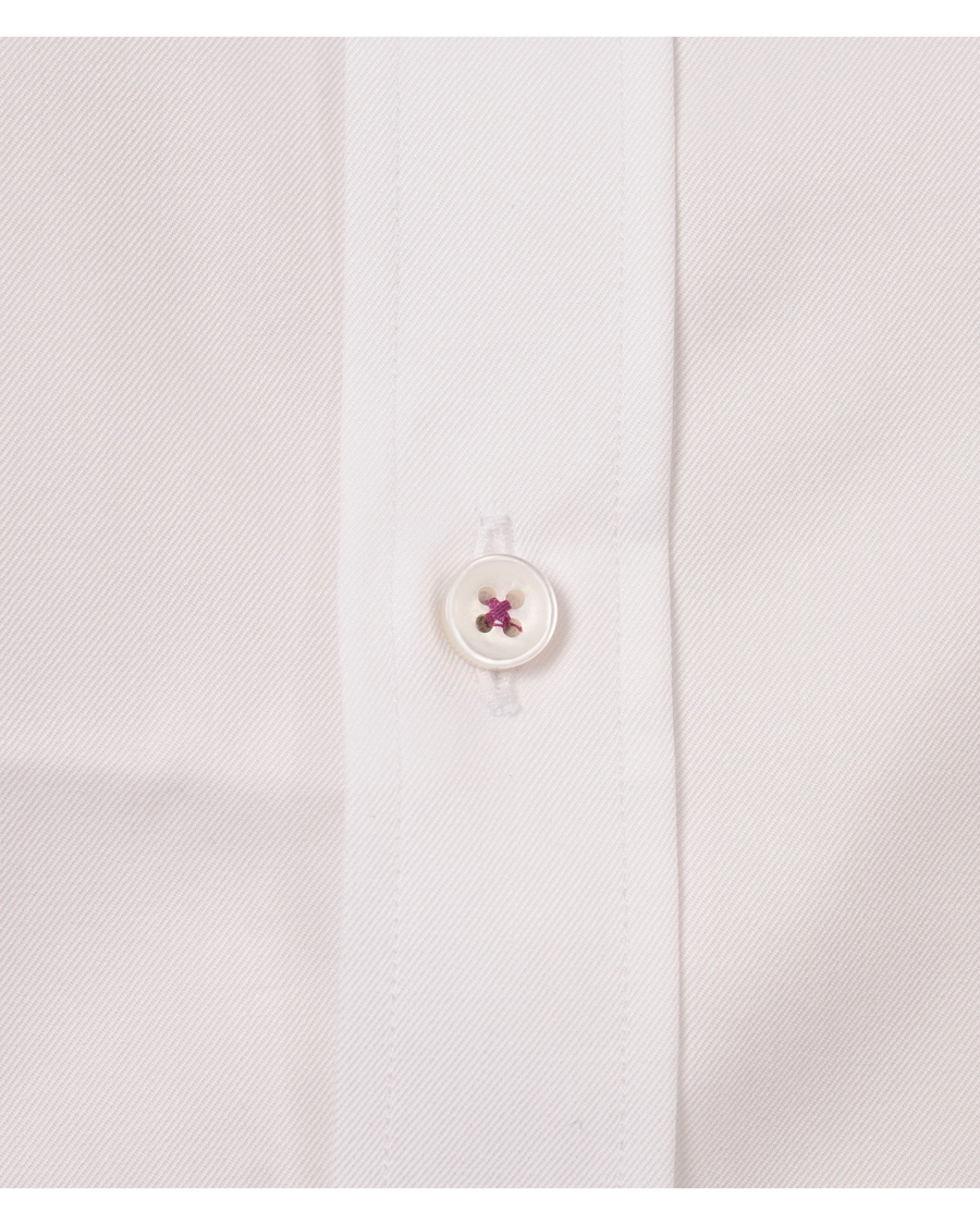 Homme | Chemises | Stenströms | Slimline Pin Point Oxford Contrast Shirt White Dot