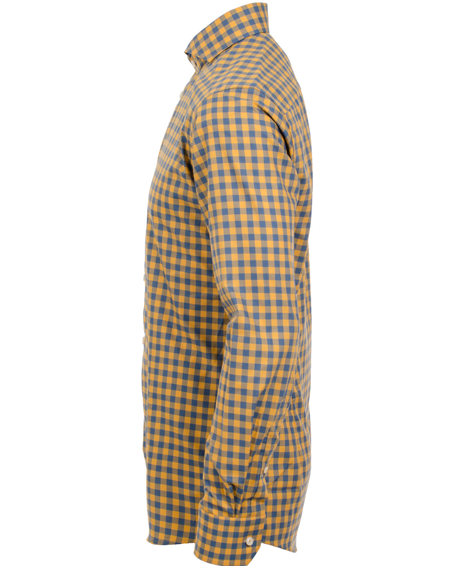 Homme | Chemises | Eton | Slim Fit Shirt Red Ribbon Check Mustard Yellow