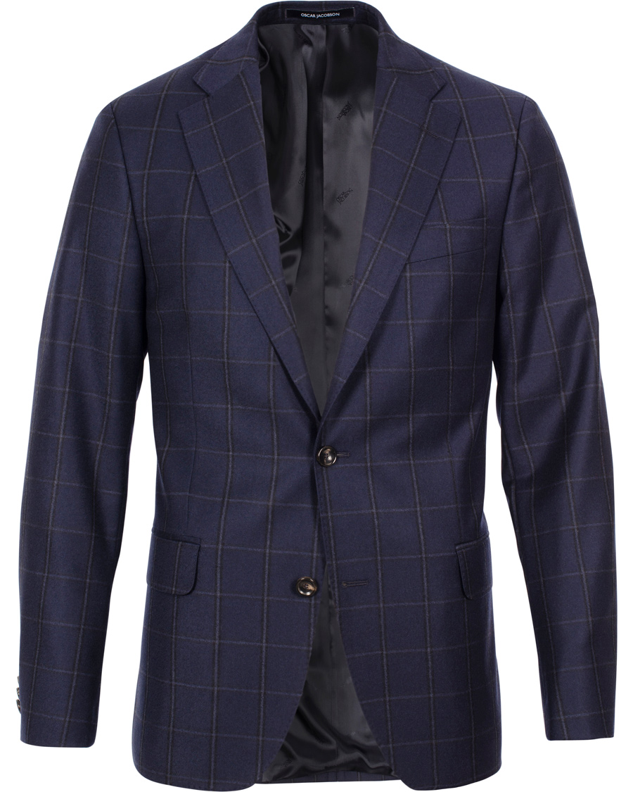 Homme | Costumes | Oscar Jacobson | Edmund Window Pane Suit Navy