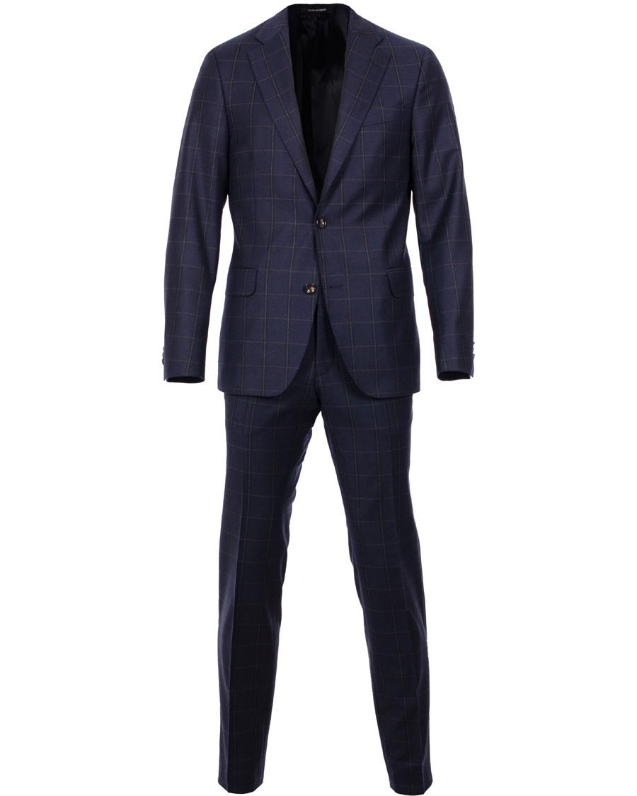 Homme | Costumes | Oscar Jacobson | Edmund Window Pane Suit Navy