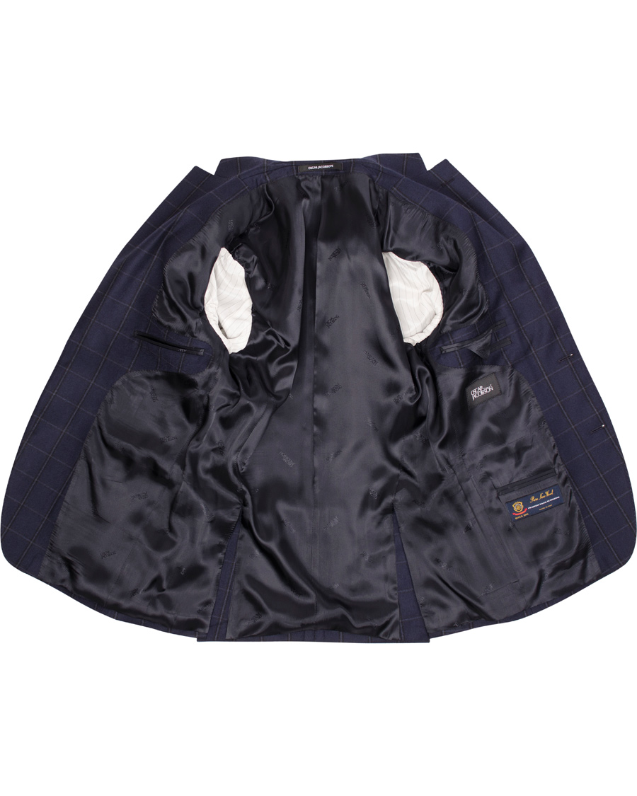 Homme | Costumes | Oscar Jacobson | Edmund Window Pane Suit Navy