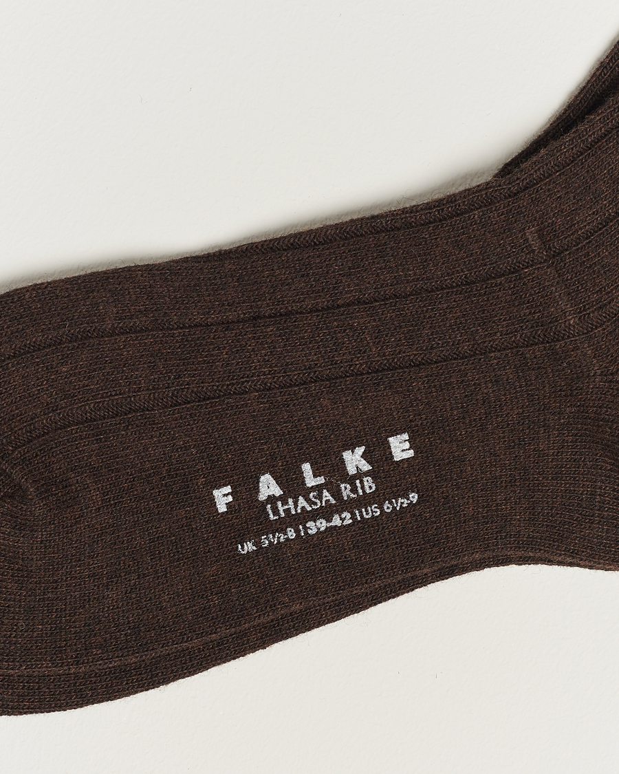 Homme | Chaussettes En Laine Mérinos | Falke | Lhasa Cashmere Socks Brown