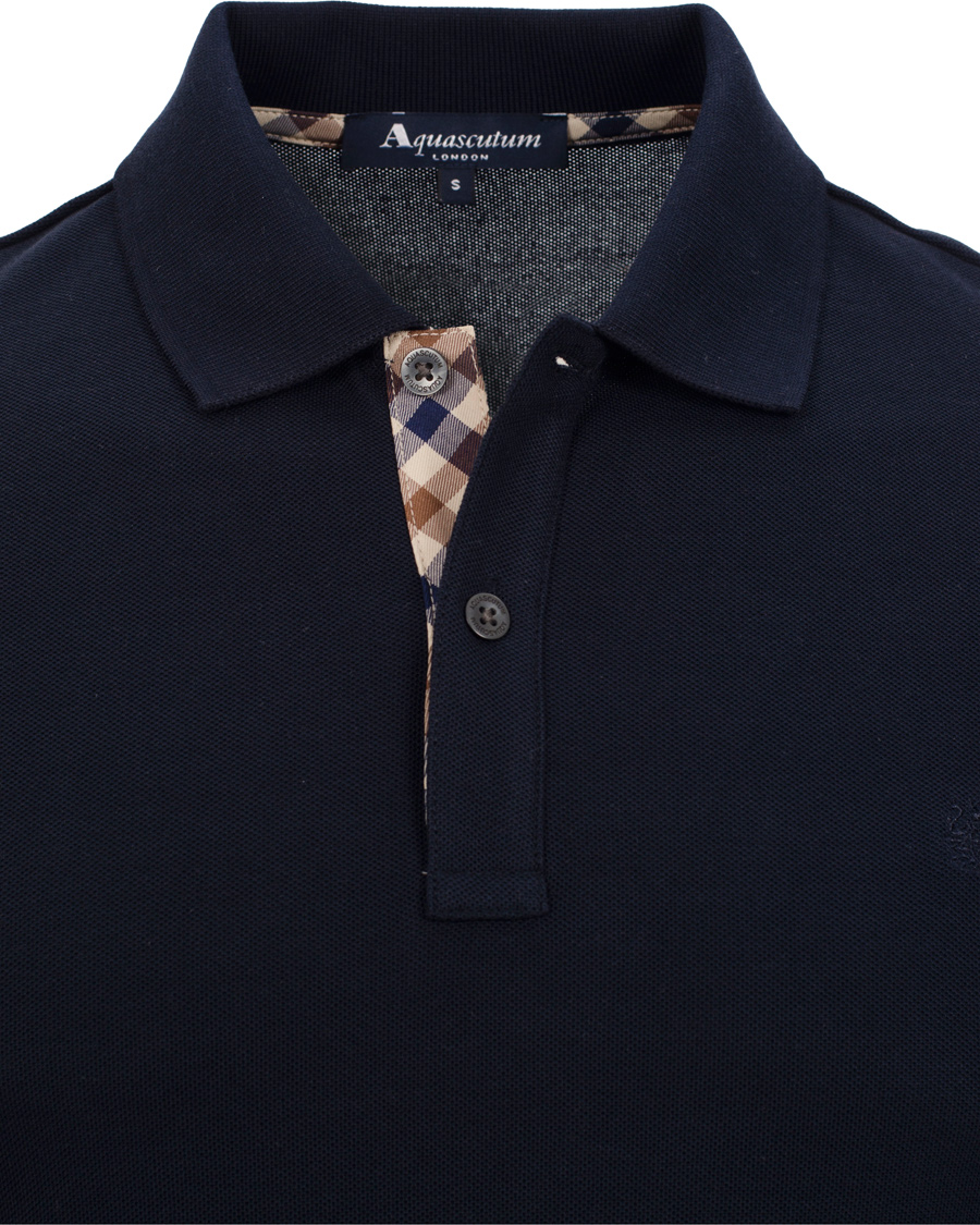 Homme | Pulls Et Tricots | Aquascutum | Long Sleeve Polo Navy