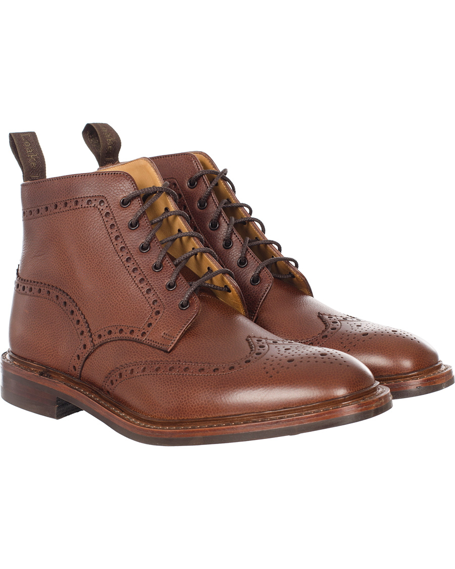 Homme | Loake 1880 Fairdford Brogue Boot Dark Brown Grain Calf | Loake 1880 | Fairdford Brogue Boot Dark Brown Grain Calf