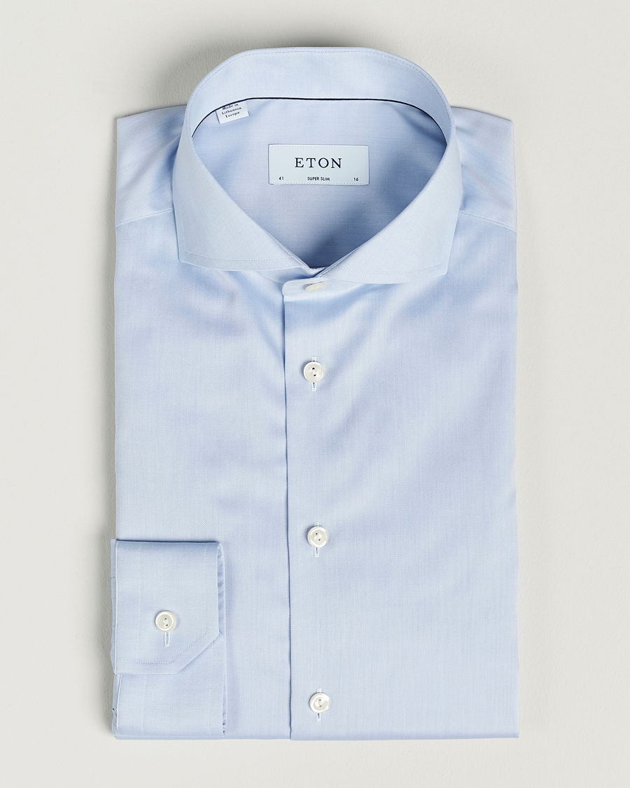 Homme | Chemises | Eton | Super Slim Fit Shirt Blue
