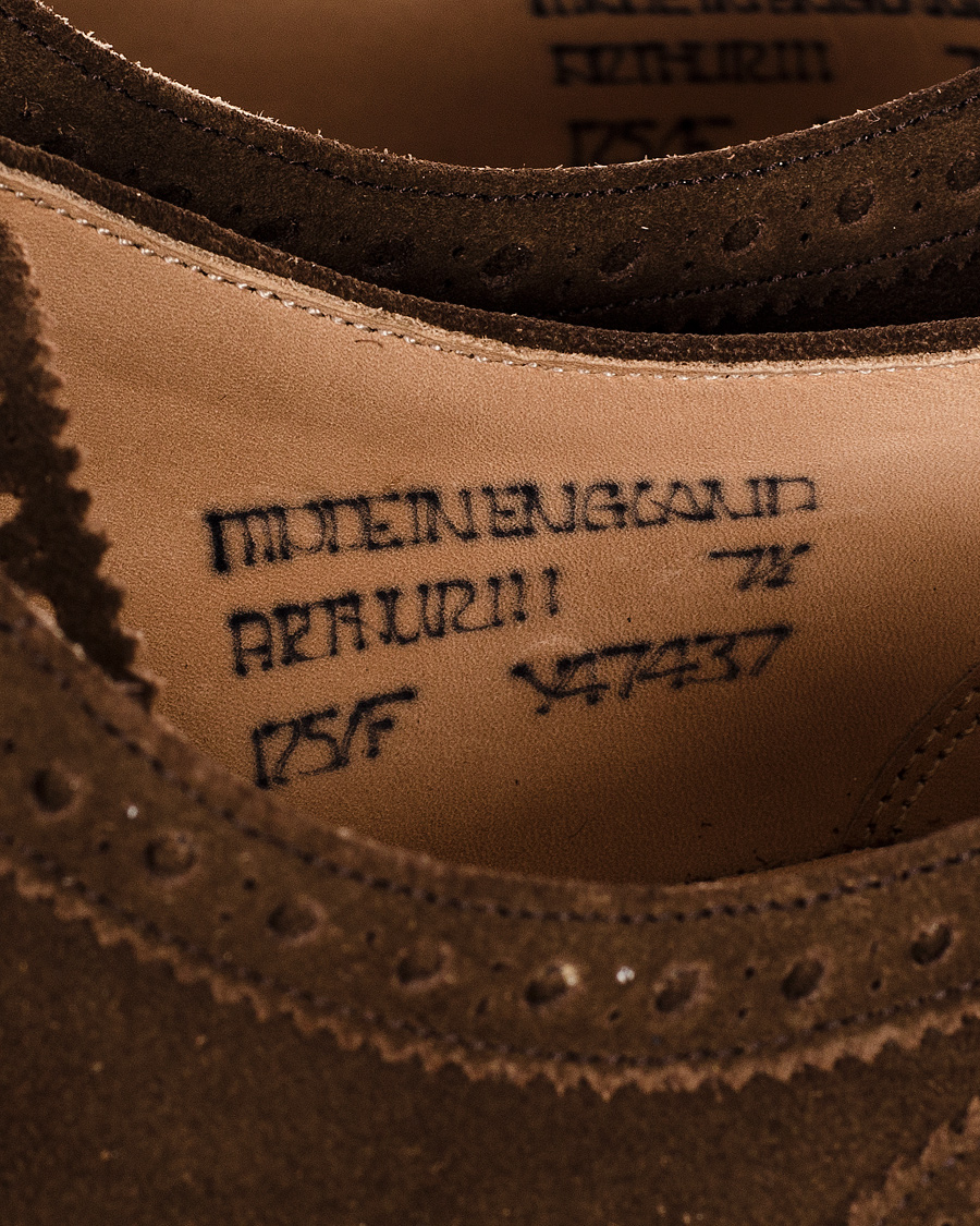 Homme | Cheaney Arthur III Brogue Brown Plough Suede | Cheaney | Arthur III Brogue Brown Plough Suede