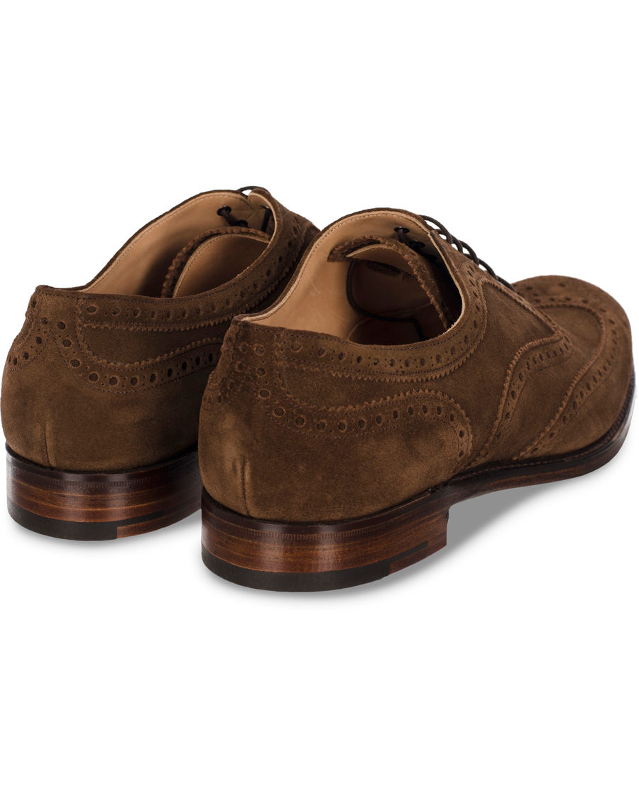 Homme | Cheaney Arthur III Brogue Brown Plough Suede | Cheaney | Arthur III Brogue Brown Plough Suede