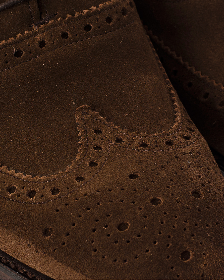 Homme | Cheaney Arthur III Brogue Brown Plough Suede | Cheaney | Arthur III Brogue Brown Plough Suede