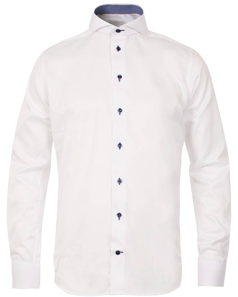 Homme | Chemises | Eton | Slim Fit Holiday Shirt Red Ribbon White
