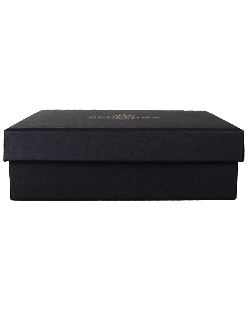 Homme | Skultuna Two Row Leather Bracelet Dark Green Gold | Skultuna | Two Row Leather Bracelet Dark Green Gold