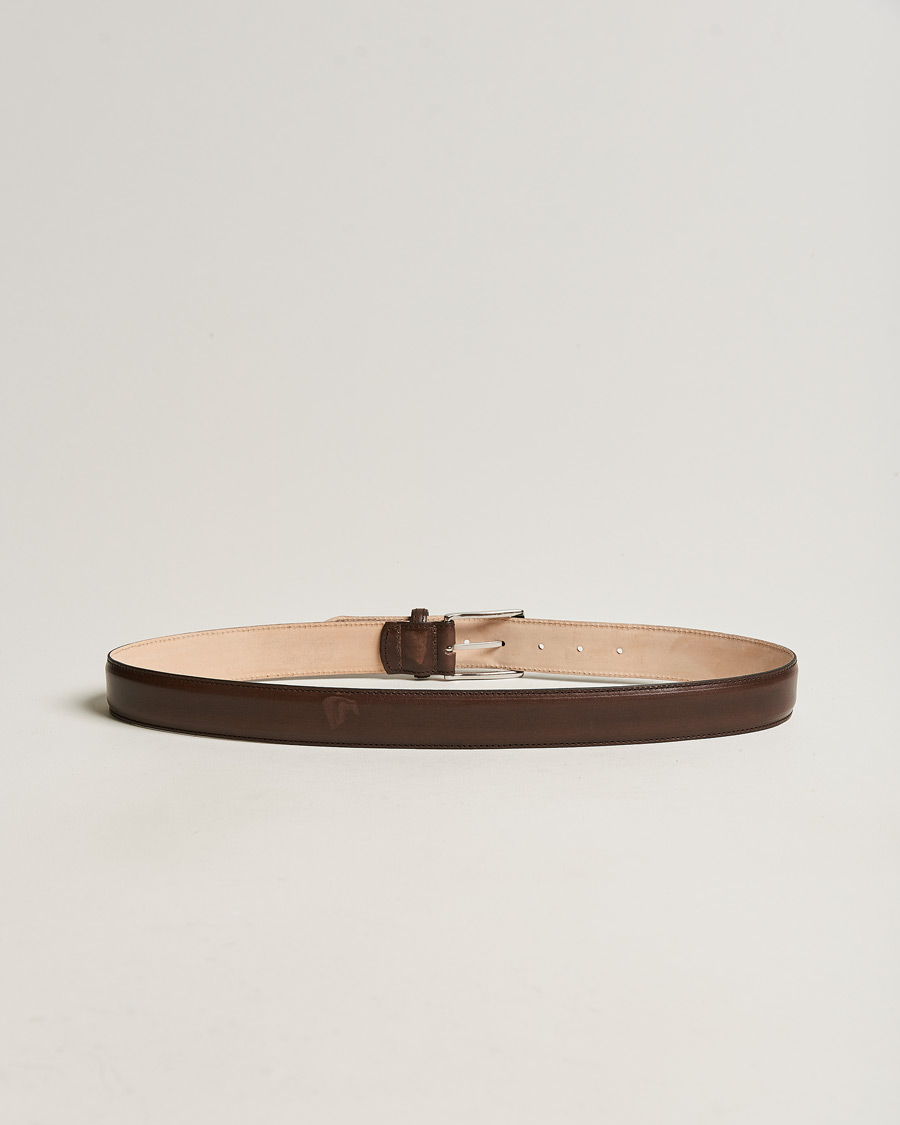 Homme |  | Loake 1880 | Henry Leather Belt 3,3 cm Dark Brown