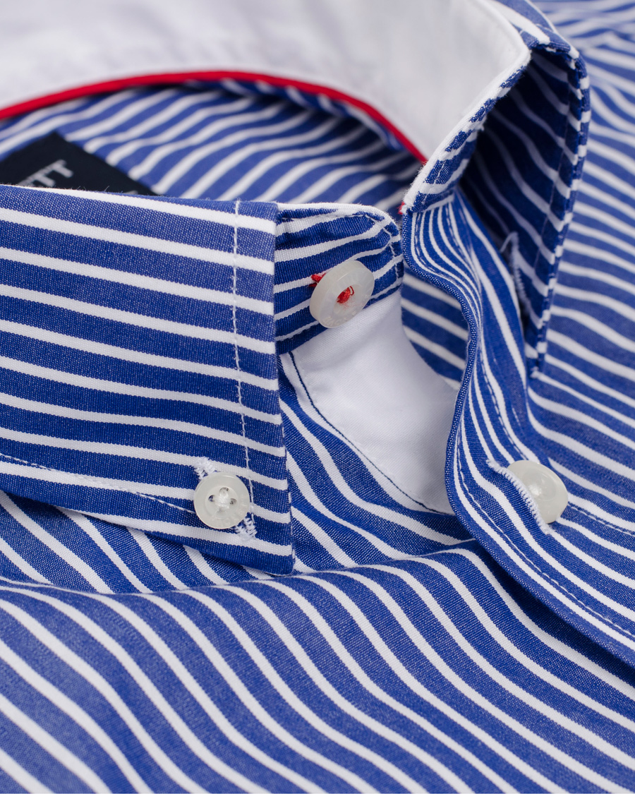 Homme | Chemises | Hackett | Wide Stripe Emblem Shirt Tailored Fit Blue/White
