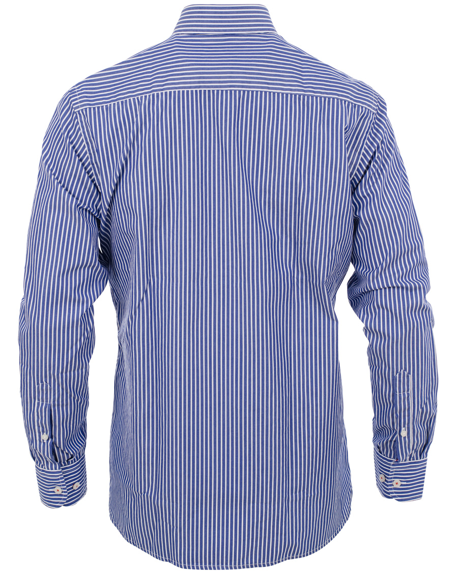 Homme | Chemises | Hackett | Wide Stripe Emblem Shirt Tailored Fit Blue/White