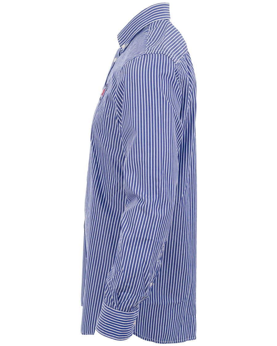 Homme | Chemises | Hackett | Wide Stripe Emblem Shirt Tailored Fit Blue/White
