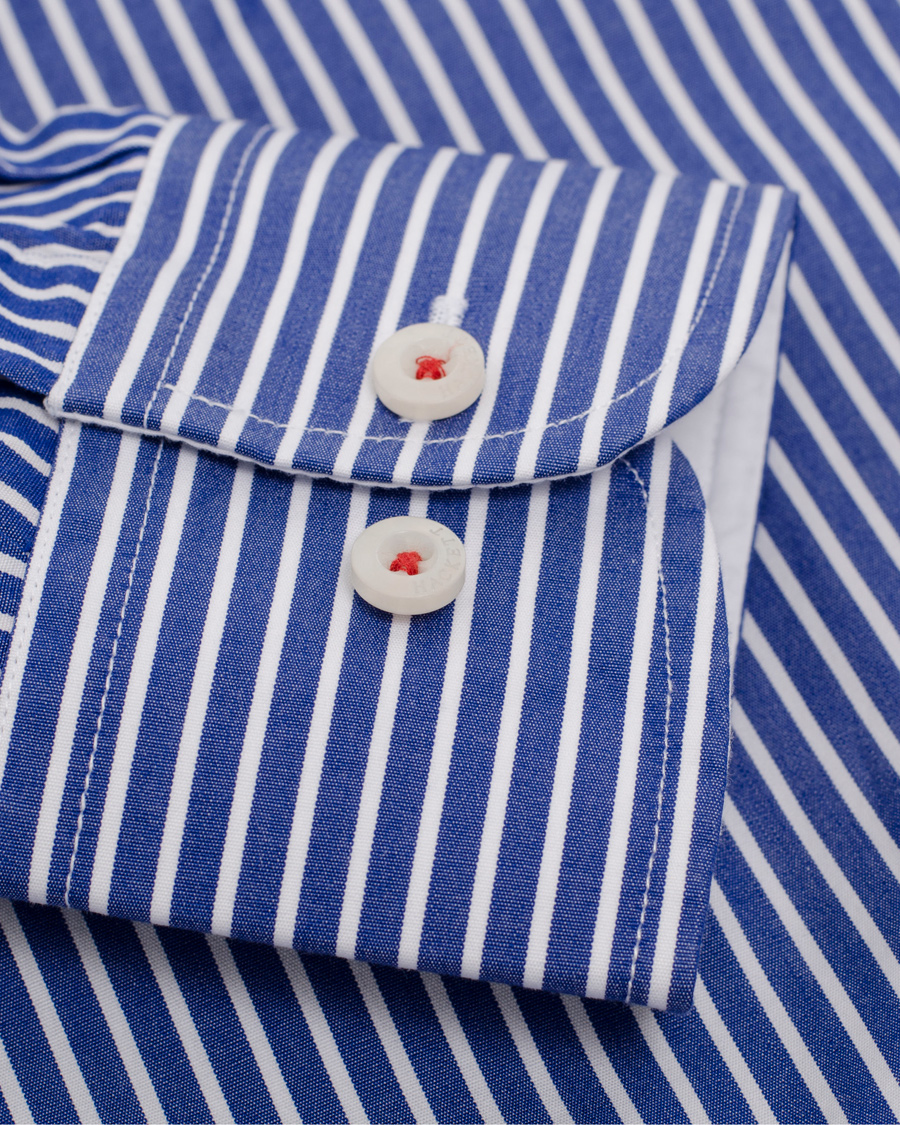 Homme | Chemises | Hackett | Wide Stripe Emblem Shirt Tailored Fit Blue/White