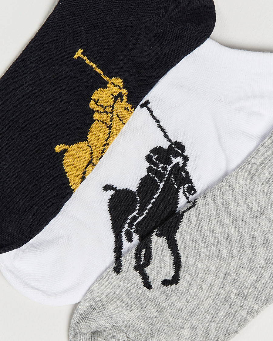 Homme | Sous-Vêtements Et Chaussettes | Polo Ralph Lauren | 3-Pack Sneaker Sock Grey/White/Black