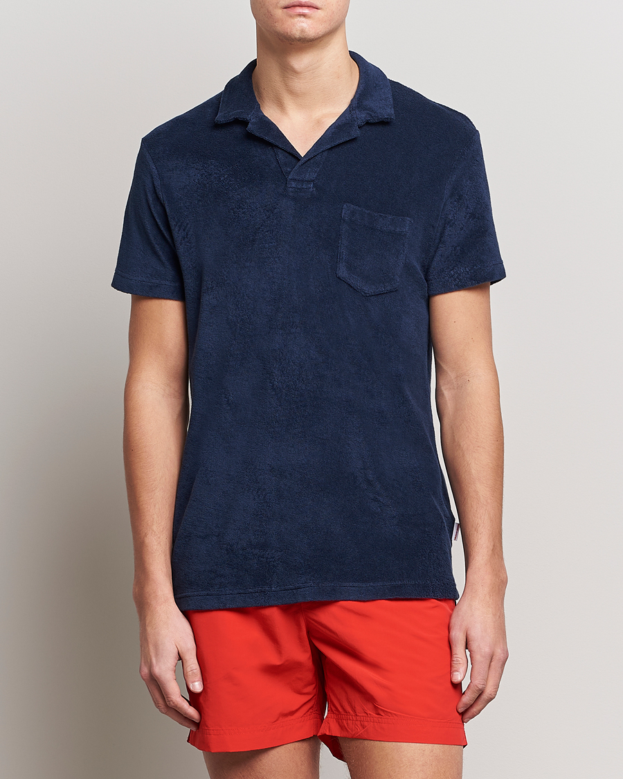 Homme | Polos | Orlebar Brown | Terry Polo Navy