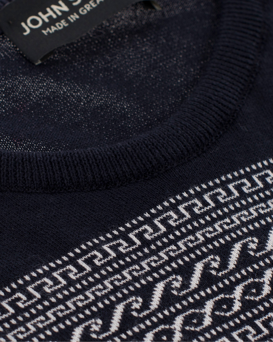 Homme | Pulls Et Tricots | John Smedley | Alnwick Slim Fit Cotton Pullover Navy/White