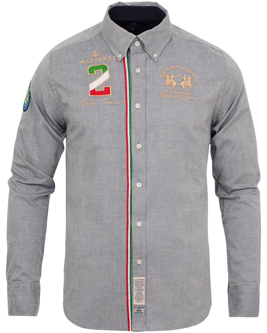 Homme | Chemises | La Martina | Maserati Oxford Shirt Navy