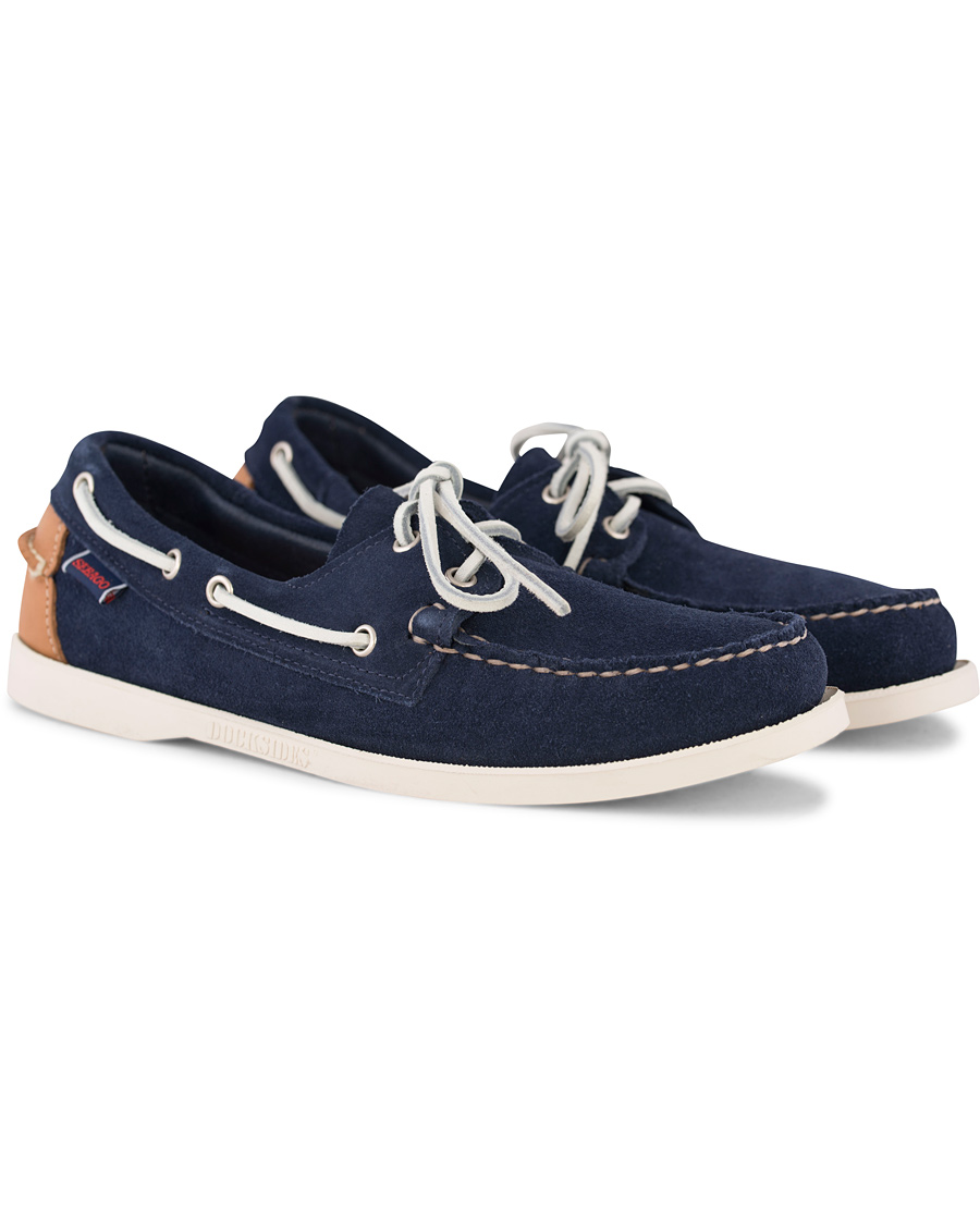 Homme | Sebago Spinnaker Navy Suede/Tan Leather | Sebago | Spinnaker Navy Suede/Tan Leather