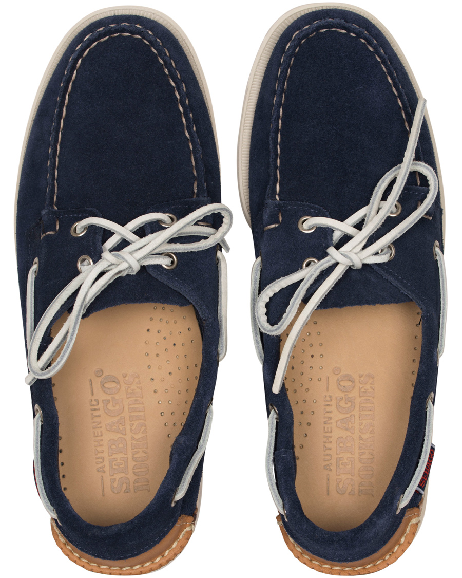 Homme | Sebago Spinnaker Navy Suede/Tan Leather | Sebago | Spinnaker Navy Suede/Tan Leather