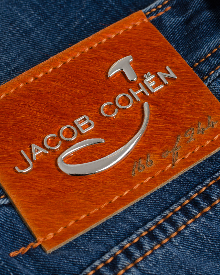 Homme | Jeans | Jacob Cohën | 622 Luxury Edition Jeans Mid Blue/Red Label