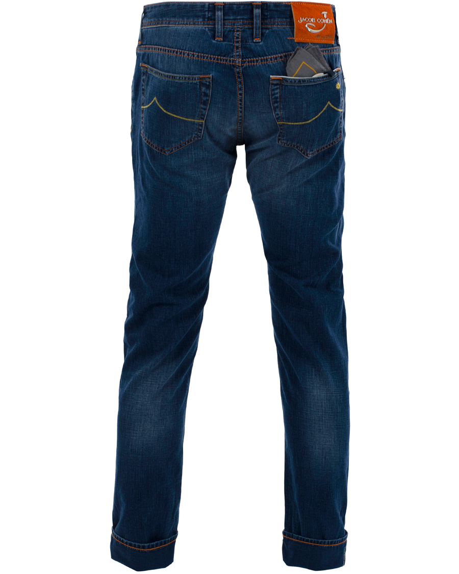 Homme | Jeans | Jacob Cohën | 622 Luxury Edition Jeans Mid Blue/Red Label
