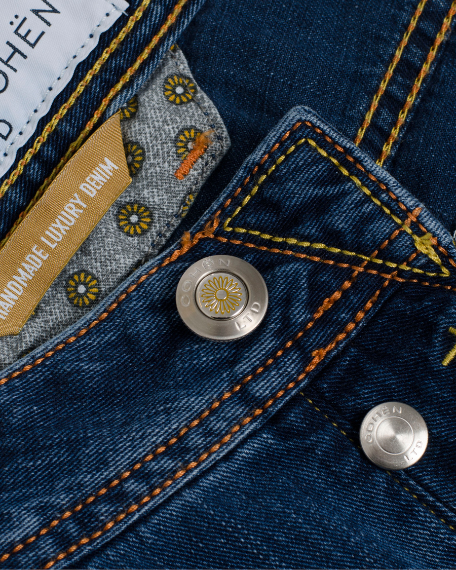 Homme | Jeans | Jacob Cohën | 622 Luxury Edition Jeans Mid Blue/Red Label