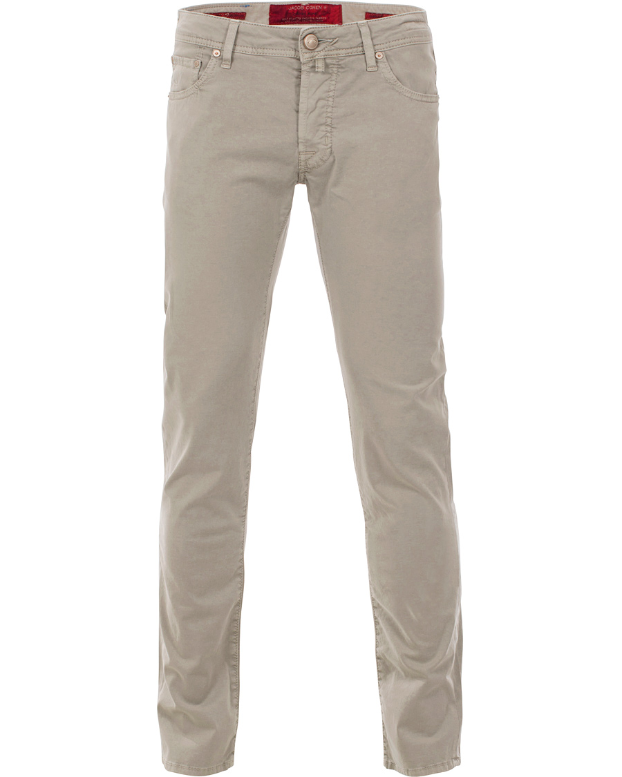 Homme | Pantalons | Jacob Cohën | 622 Slim 5-Pocket Trousers Pearl Grey