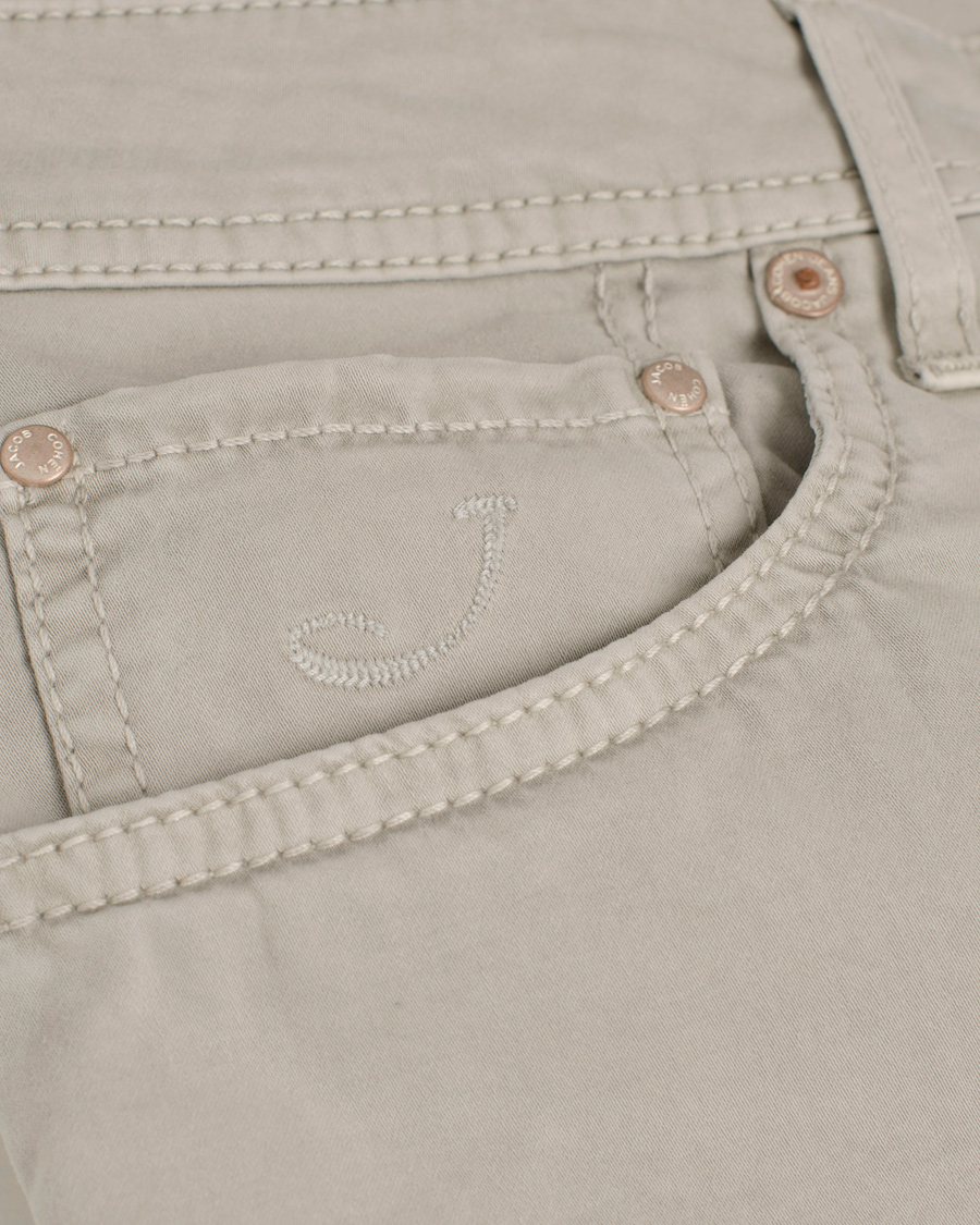 Homme | Pantalons | Jacob Cohën | 622 Slim 5-Pocket Trousers Pearl Grey