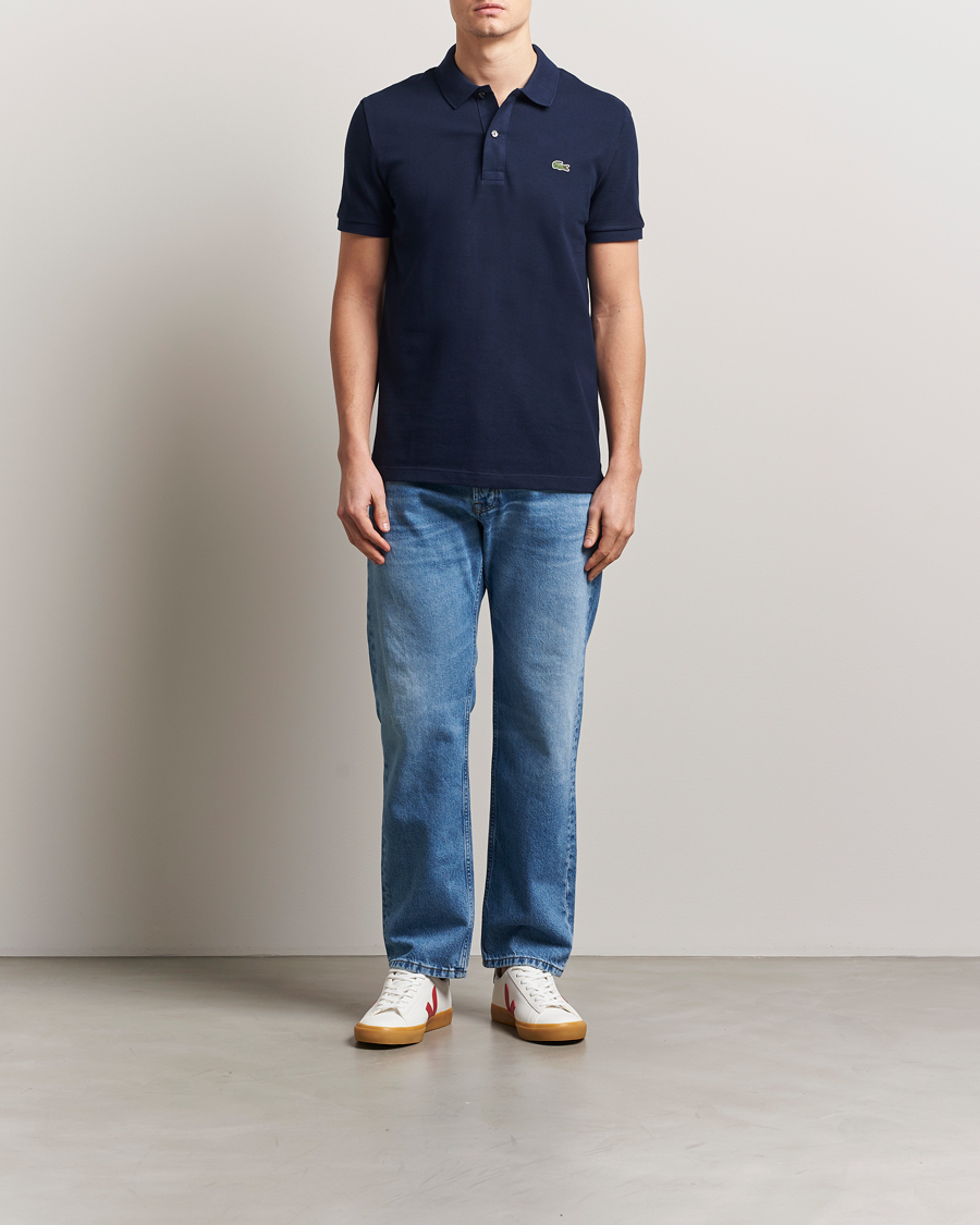 Homme | Polos | Lacoste | Slim Fit Polo Piké Navy Blue