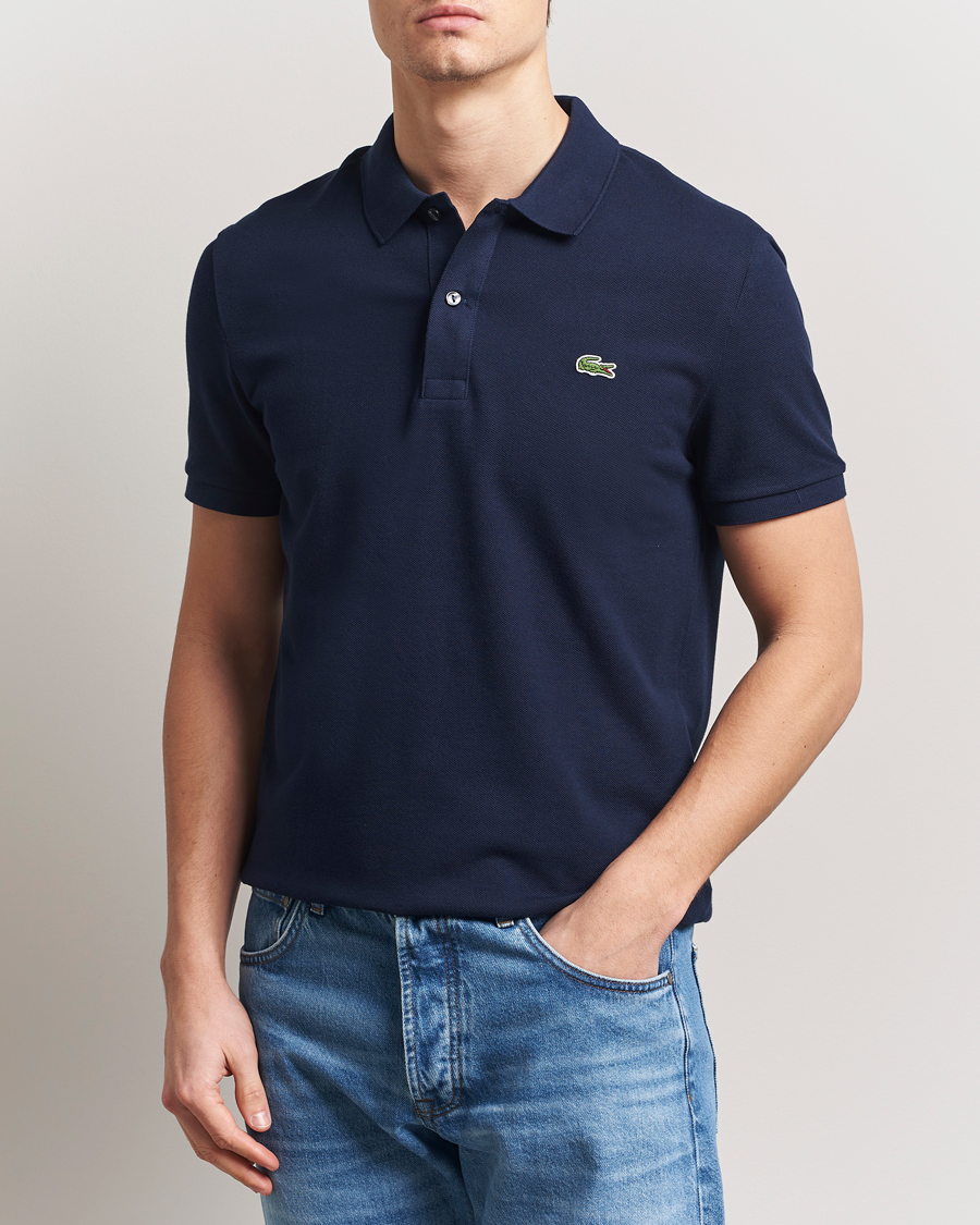 Homme | Polos | Lacoste | Slim Fit Polo Piké Navy Blue