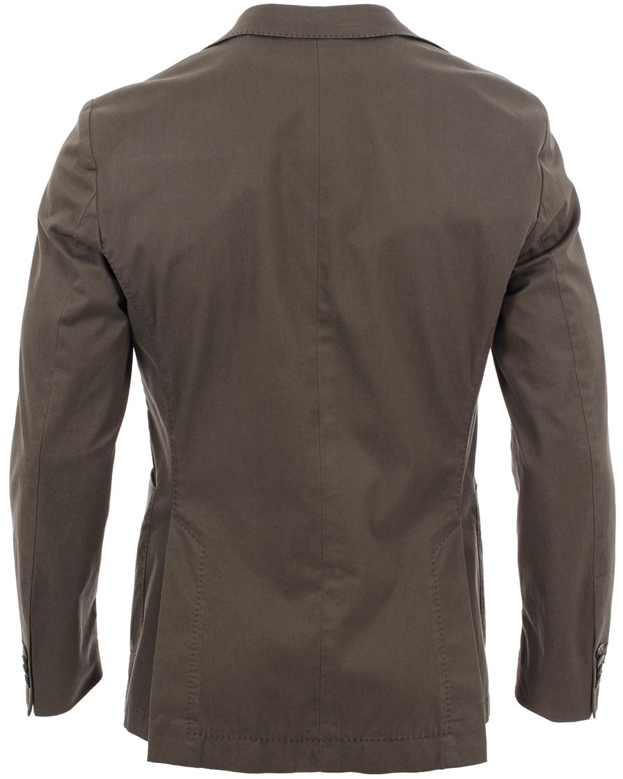 Homme | Blazers | Oscar Jacobson | Einar Stretch Cotton Blazer Khaki Green