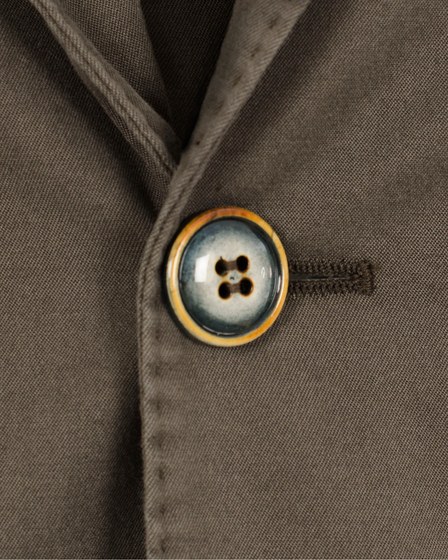 Homme | Blazers | Oscar Jacobson | Einar Stretch Cotton Blazer Khaki Green