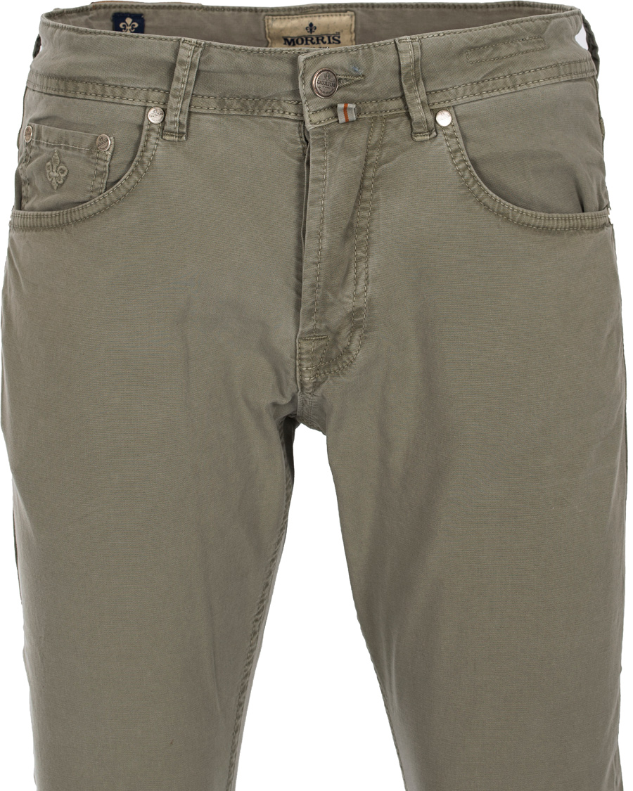 Homme | Pantalons | Morris | James Canvas 5-Pocket Washed Olive