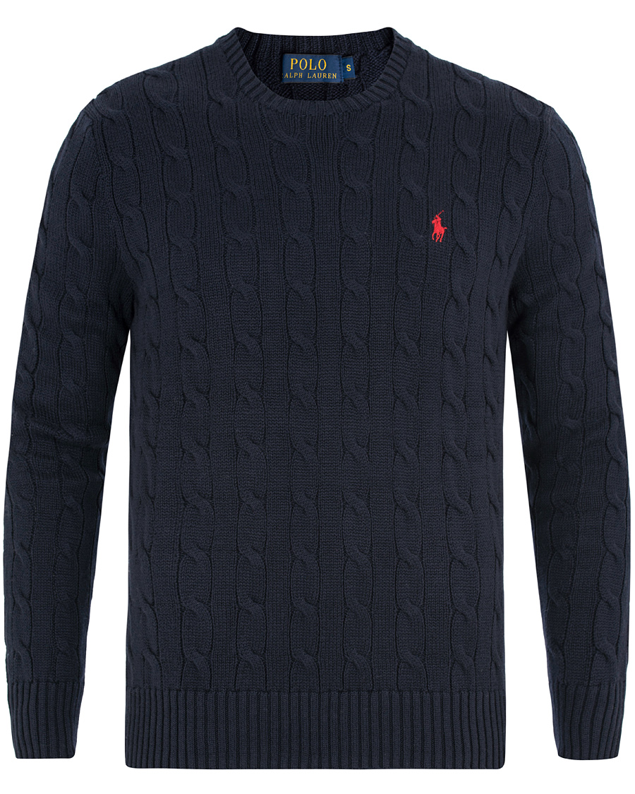 Homme | Pulls Et Tricots | Polo Ralph Lauren | Cotton Cable Crew Neck Hunter Navy