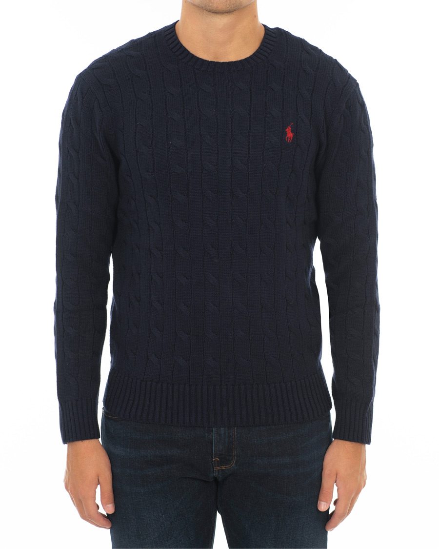 Homme | Pulls Et Tricots | Polo Ralph Lauren | Cotton Cable Crew Neck Hunter Navy