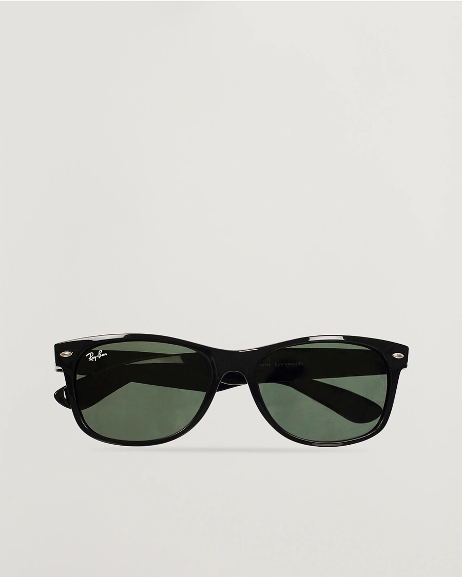 Homme | Lunettes De Soleil | Ray-Ban | New Wayfarer Sunglasses Black/Crystal Green
