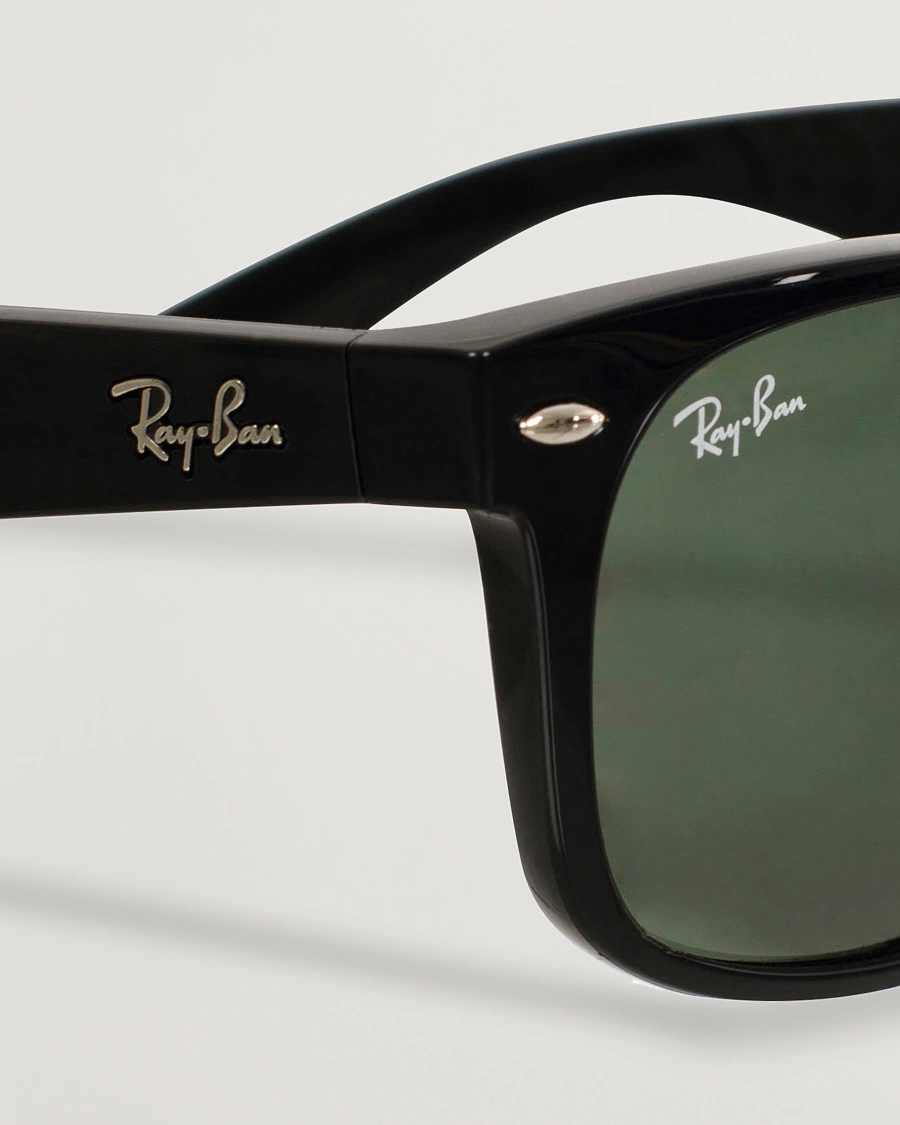 Homme | Lunettes De Soleil | Ray-Ban | New Wayfarer Sunglasses Black/Crystal Green